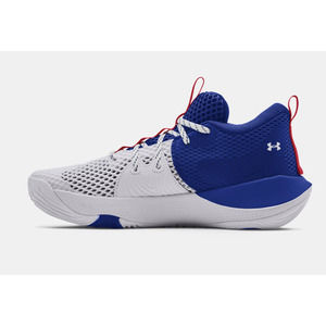 Under Armour Embiid Curry One Basketball Shoes Blue White Red | Men's Size 9.5